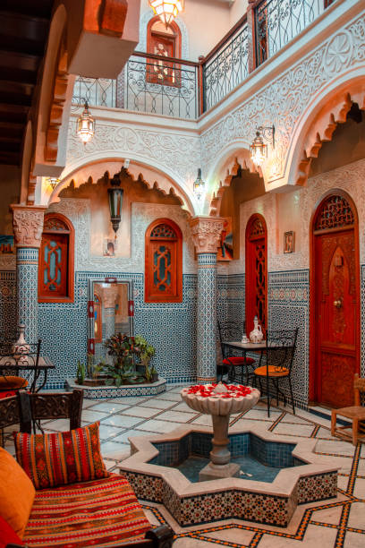 A riad courtyard