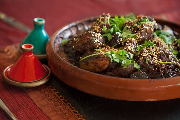 A Moroccan feast laid out